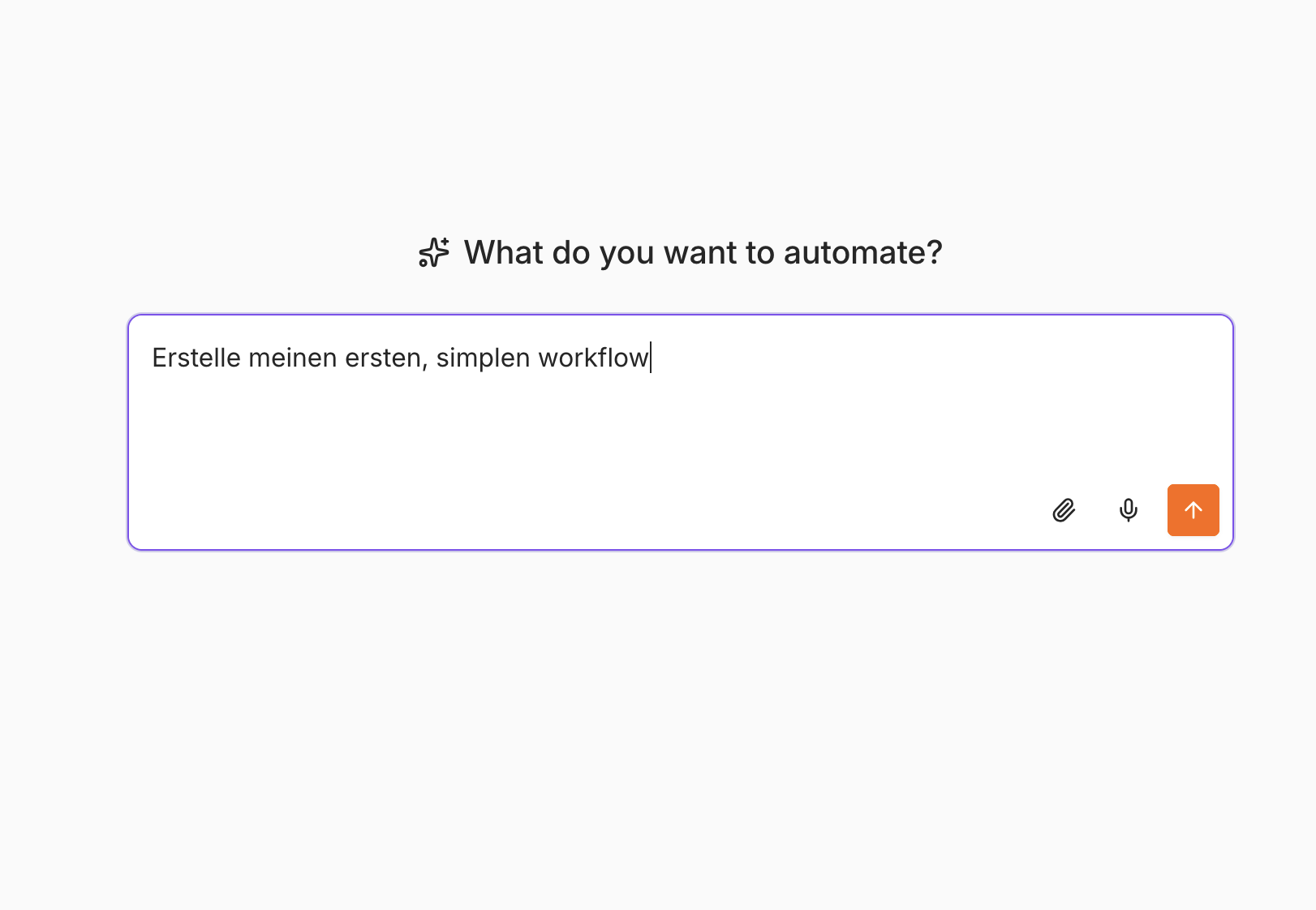 n8n Assistant Prompt Erstelle meinen ersten, simplen workflow